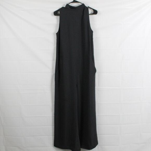Roucha Jumpsuit Womens 4 A Wide Leg Mock Neck Sleeveless Minimalist Quiet Luxury - Picture 1 of 14